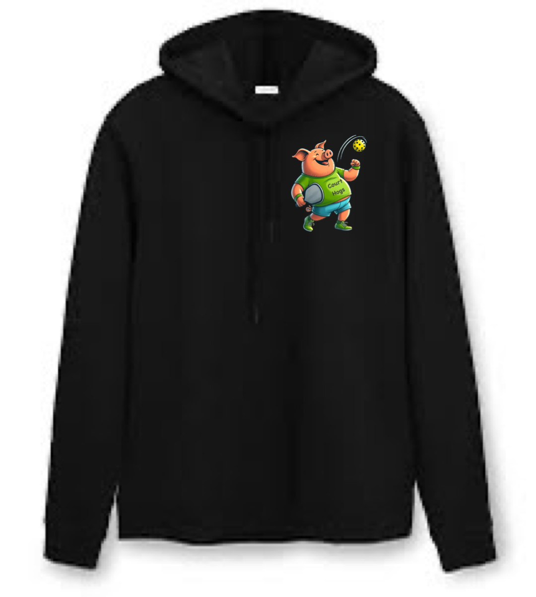 Court Hogs Chest Logo Pickleball Hoodie