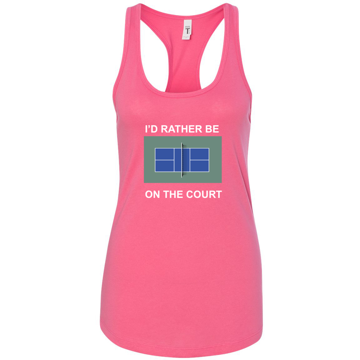 I'd Rather be on the Court Women's Racerback Shirt