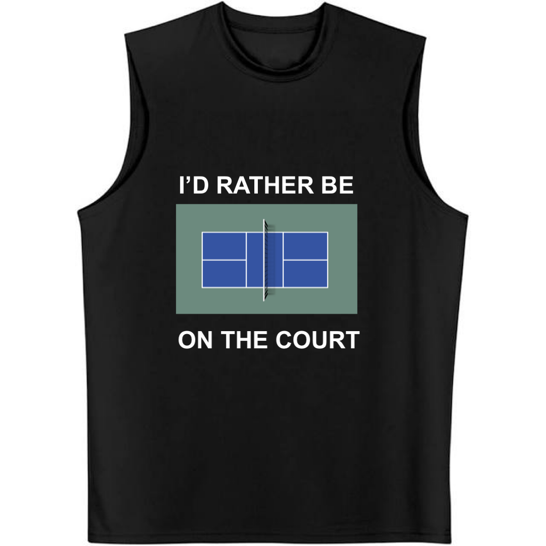 I'd Rather be on the Court Pickleball Tank Top