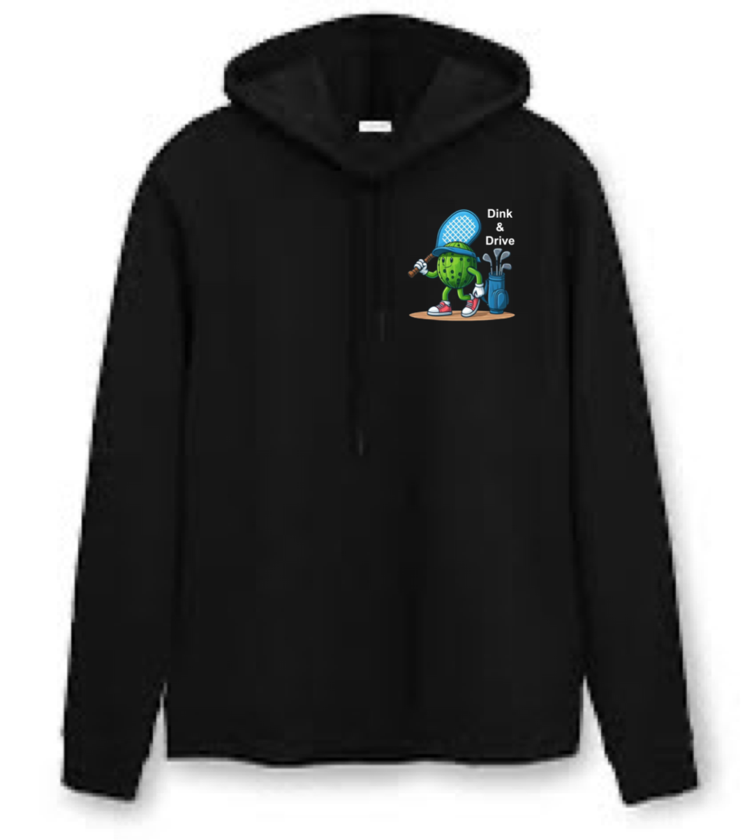 Dink and Drive Pickleball Hoodie Chest Logo