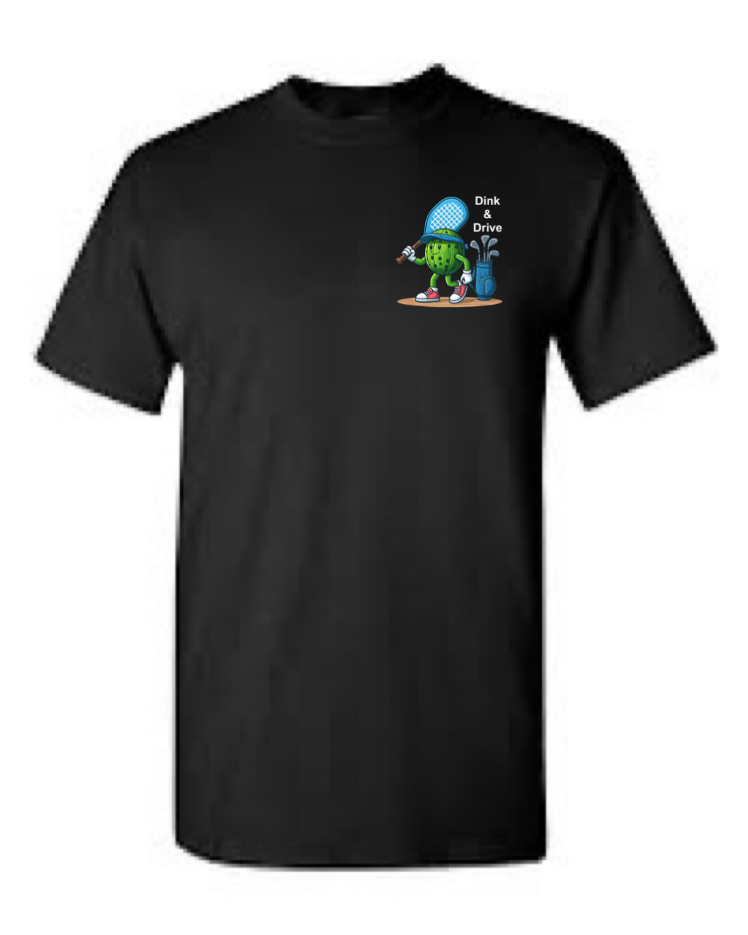 Dink and Drive Pickleball Short Sleeve T-Shirt Chest Logo