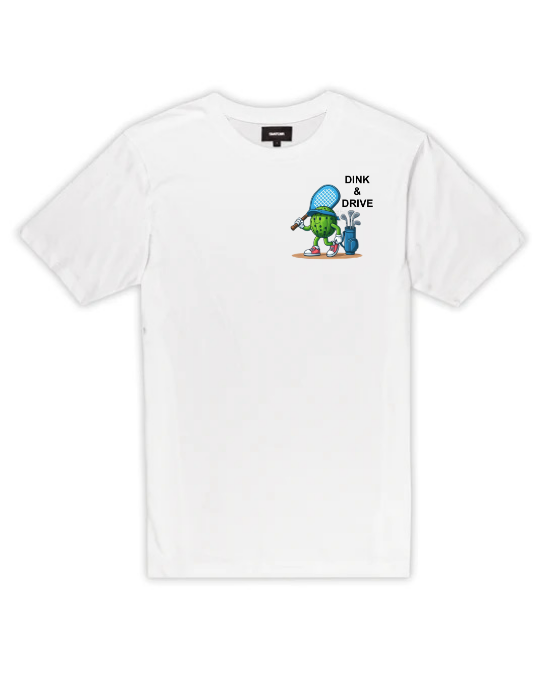 Dink and Drive Pickleball Short Sleeve T-Shirt Chest Logo