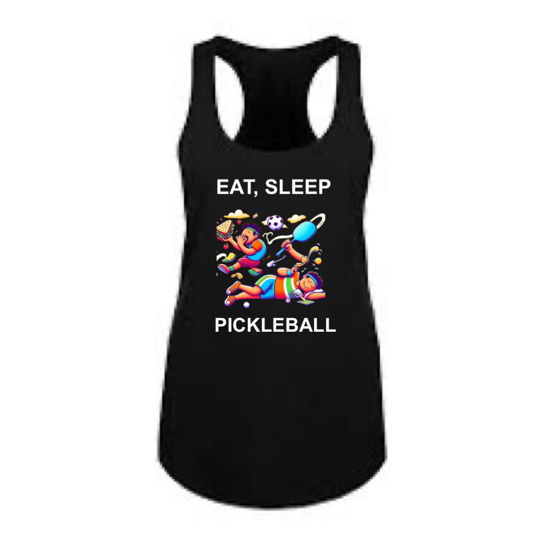 Eat Sleep Pickleball Repeat Women's Racerback Shirt