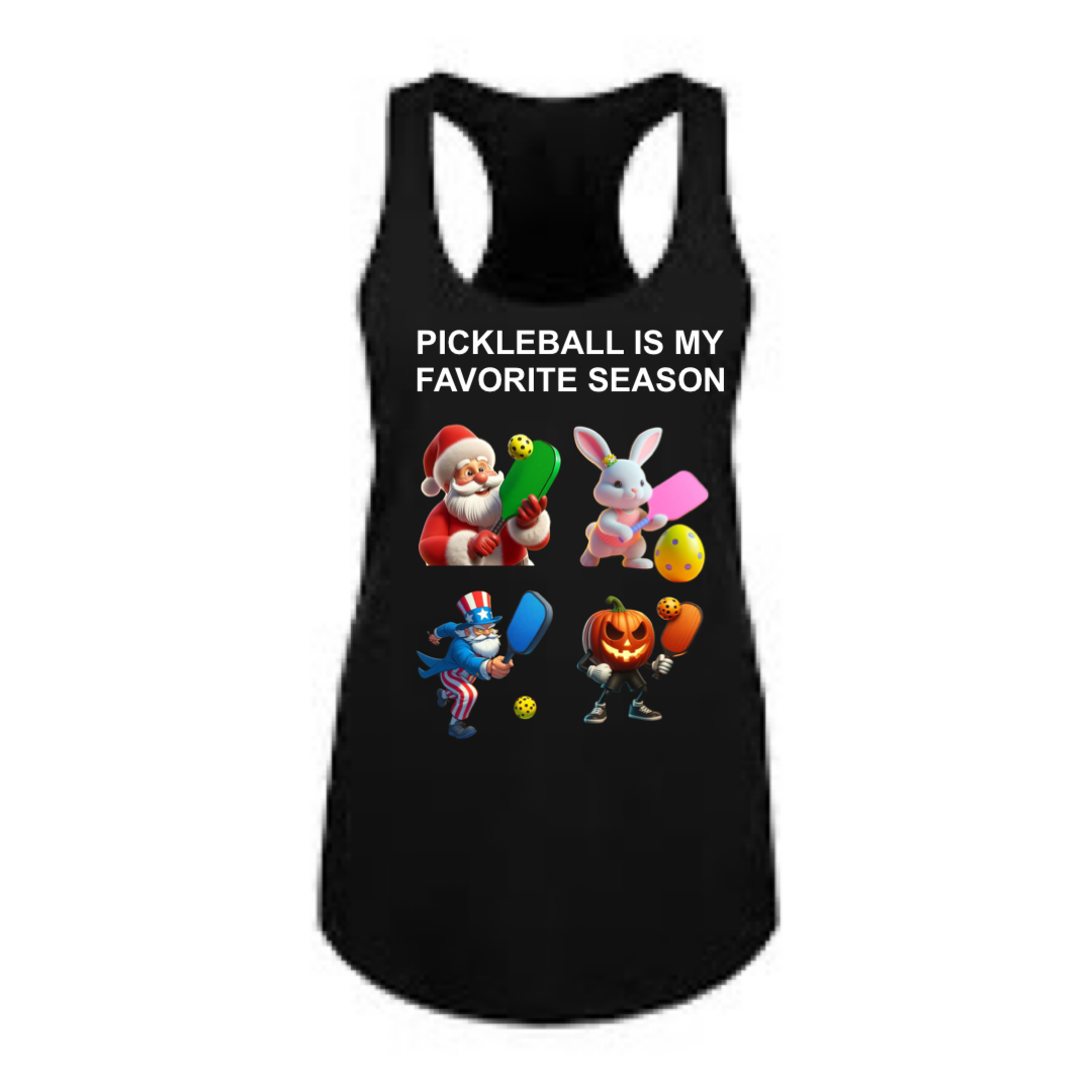 Favorite Season is Pickleball Women's Racerback Shirt