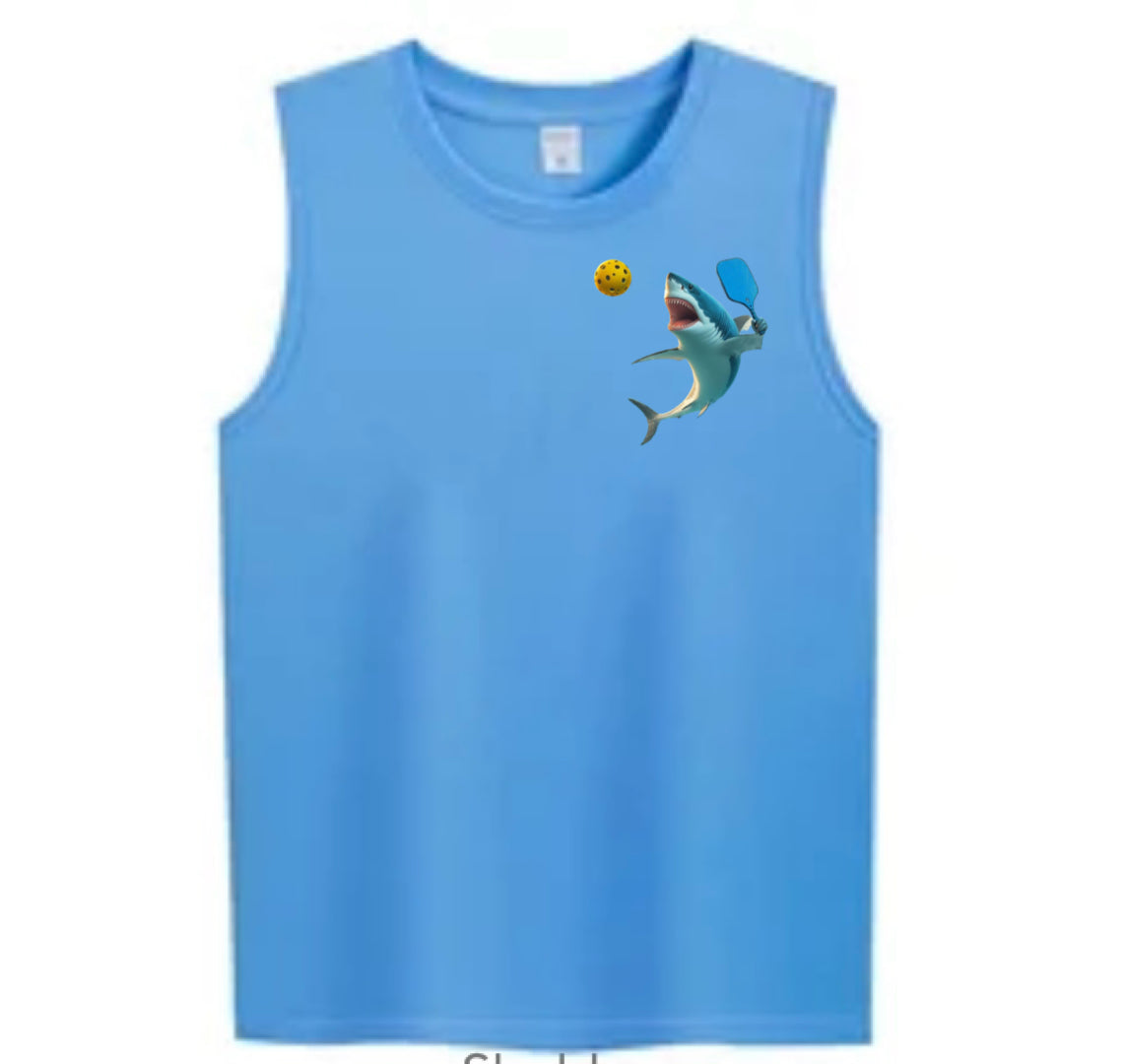 Pickleshark Chest Logo Tank Top