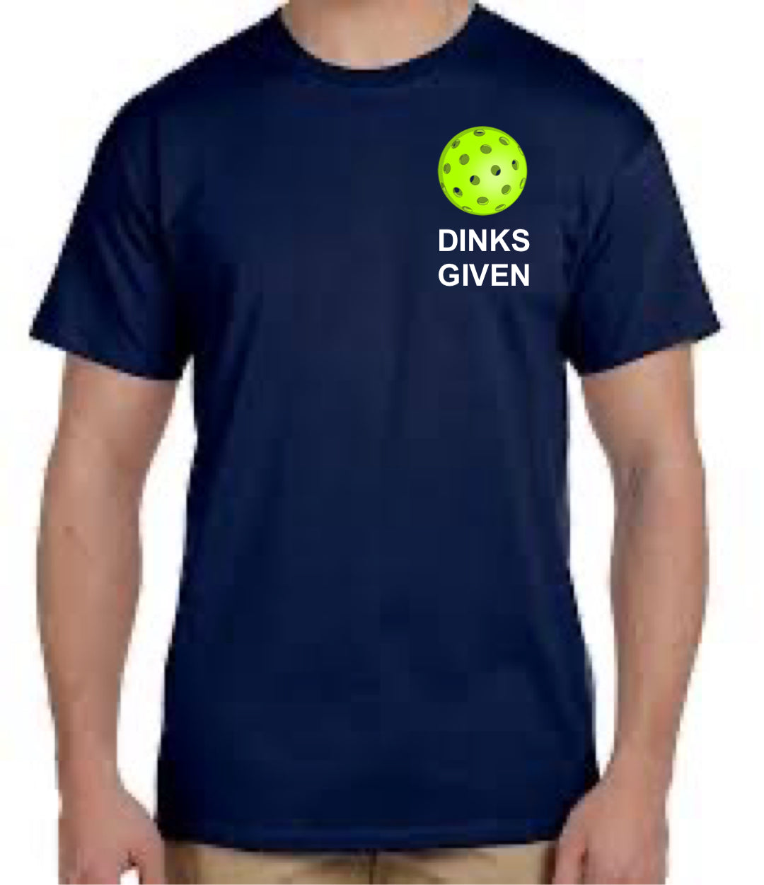 0 Dinks Given Chest Logo Pickleball Short Sleeve T-Shirt