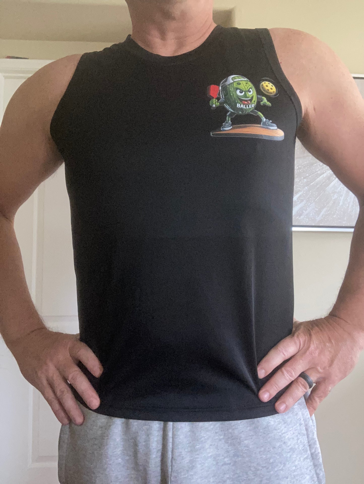 Pickleballer Chest Logo Tank Top