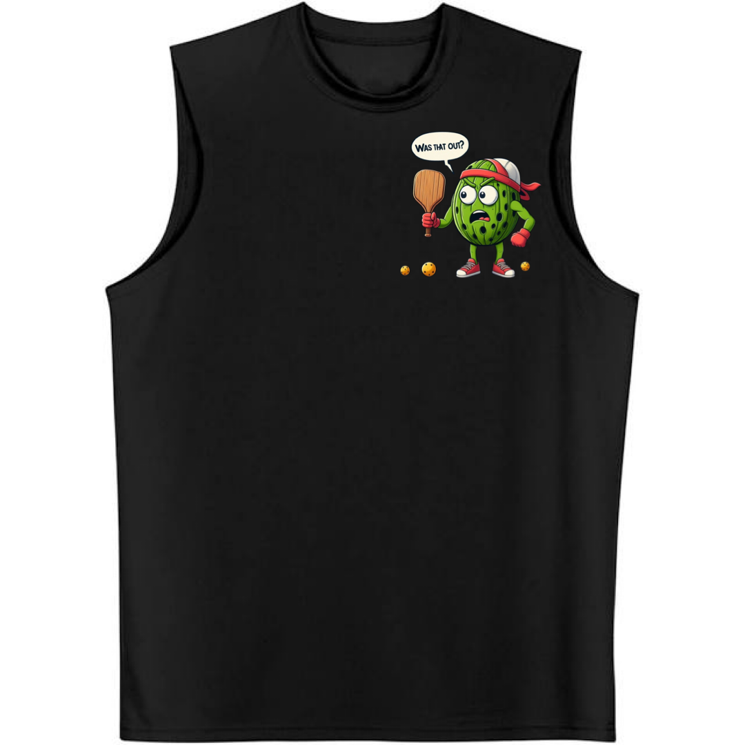 Was that Out? Chest Logo Pickleball Tank Top