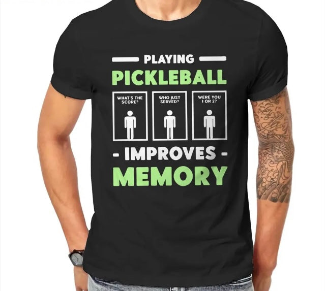 Pickleball Improves Memory Short Sleeve T-Shirt