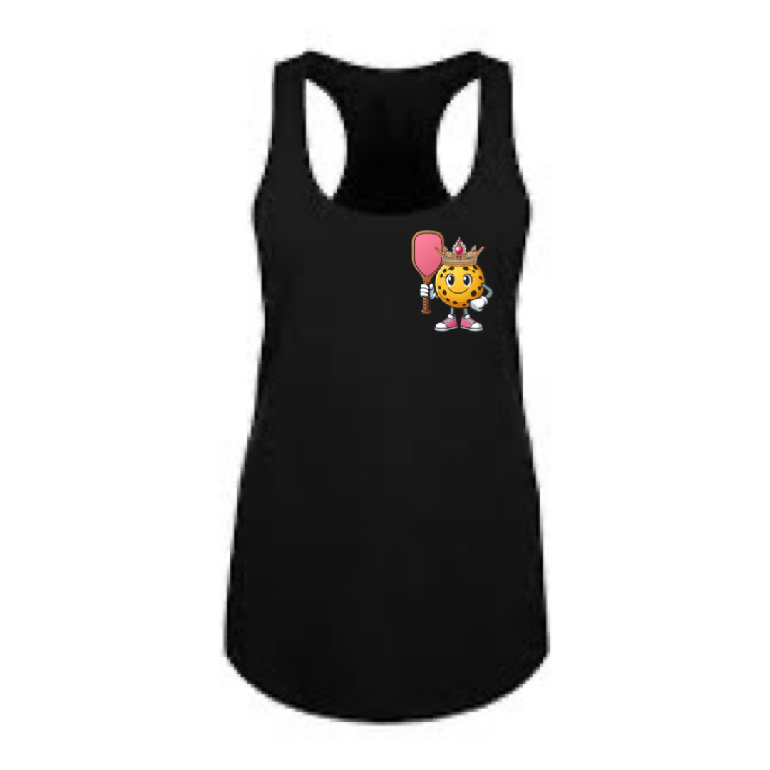Pickleball Princess Small Logo Racerback T-Shirt