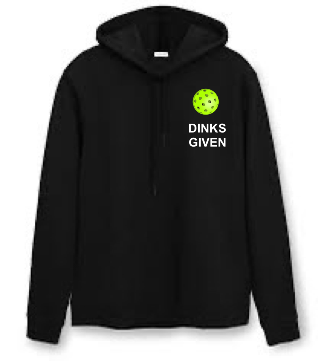 0 Dinks Given Chest Logo Pickleball Hoodie