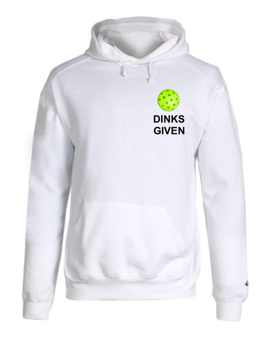 0 Dinks Given Chest Logo Pickleball Hoodie