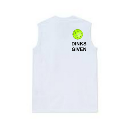 0 Dinks Given Chest Logo Pickleball Tank Top