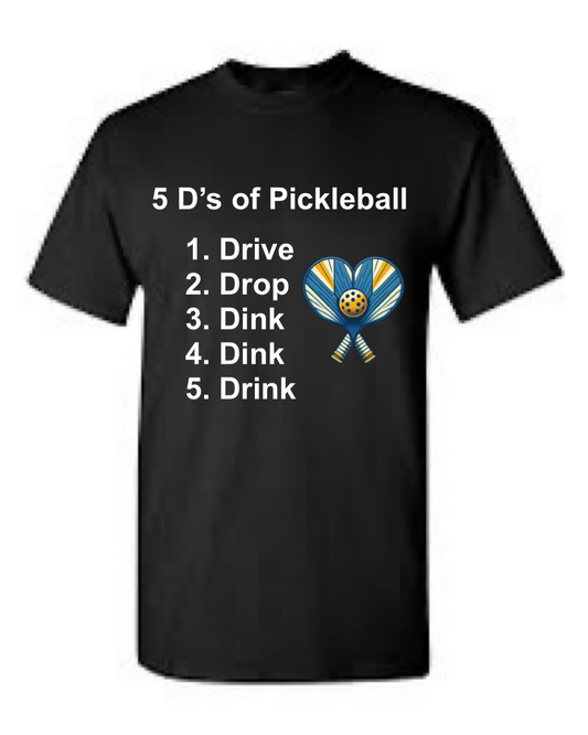 5 Ds of Pickleball Short Sleeve T-Shirt