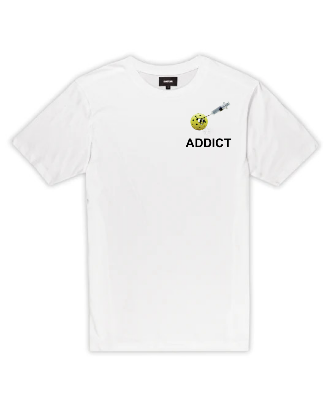 Pickleball Addict chest logo Short Sleeve T-Shirt