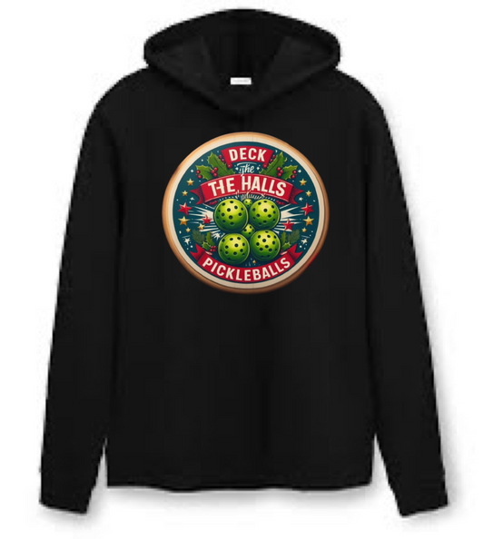 Deck the Halls with Pickleballs Hoodie