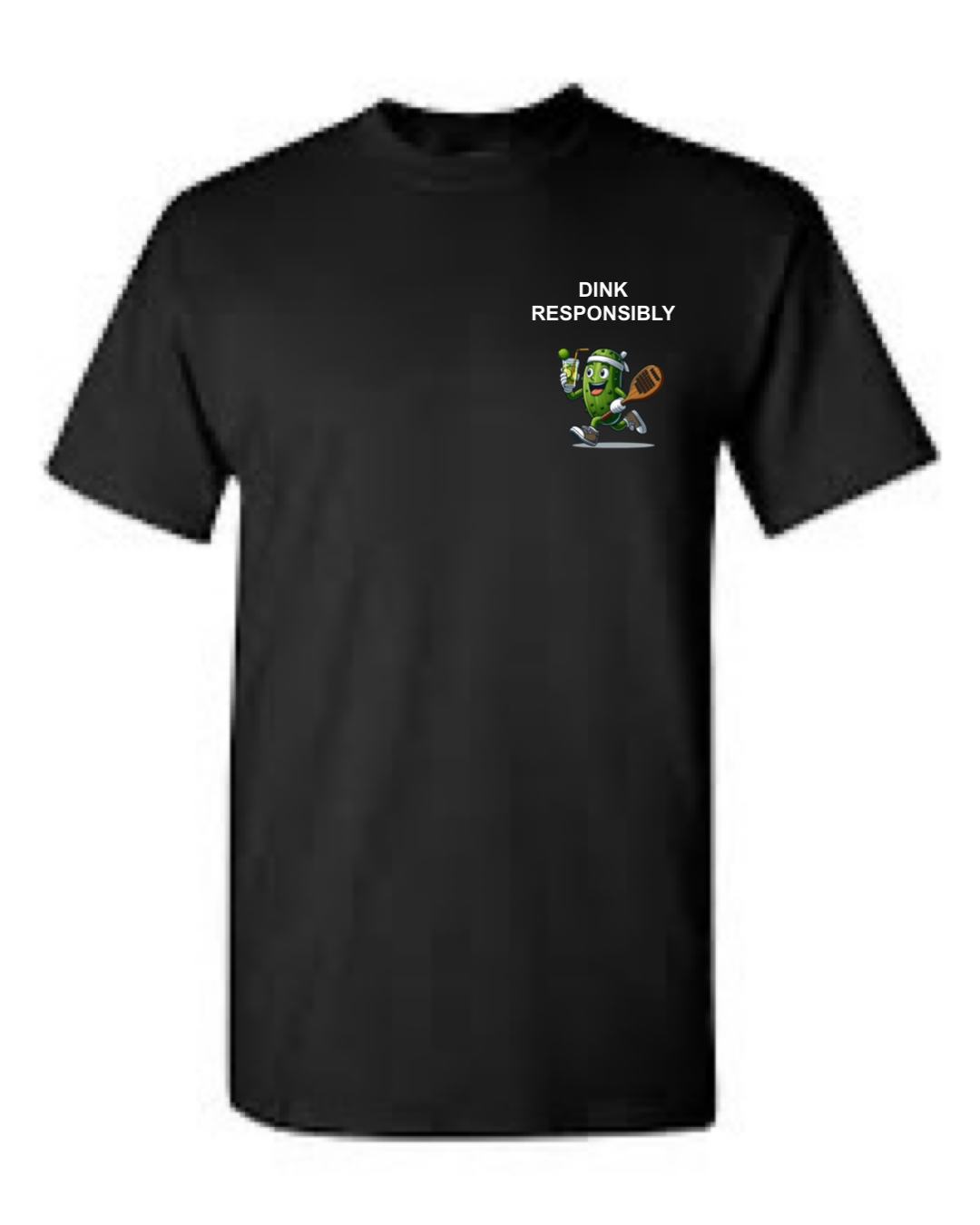 Dink Responsibly chest logo Pickleball Short Sleeve T-Shirt