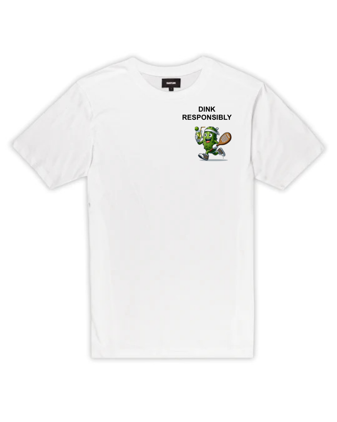 Dink Responsibly chest logo Pickleball Short Sleeve T-Shirt