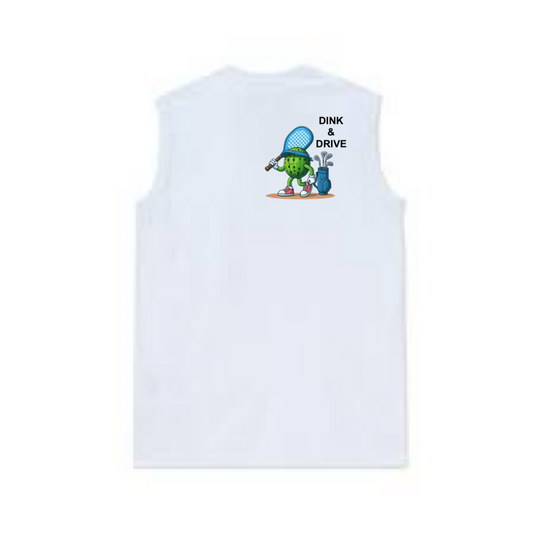 Dink and Drive Pickleball Tank Top Chest Logo
