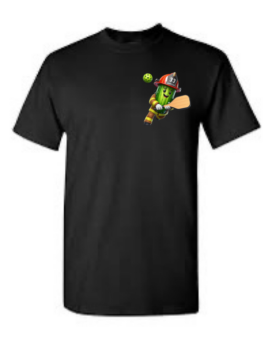 Firefighter chest logo Pickleball Short Sleeve T-Shirt
