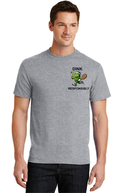 Dink Responsibly chest logo Pickleball Short Sleeve T-Shirt