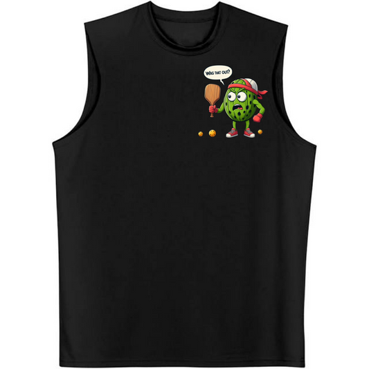 Was that Out? Chest Logo Pickleball Tank Top