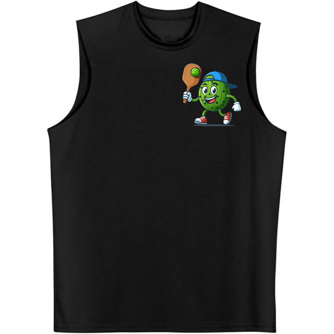 Pickle Dude Chest Logo Pickleball Tank Top