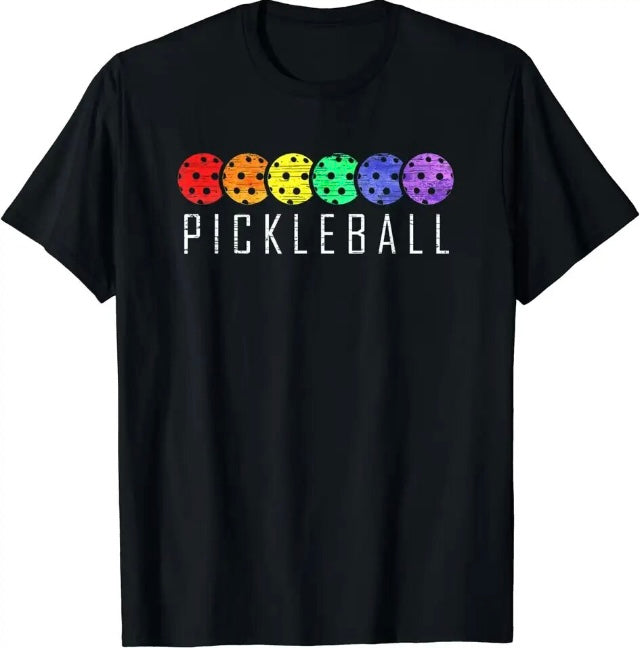 Pickleball Rainbow Short Sleeve T-Shirt